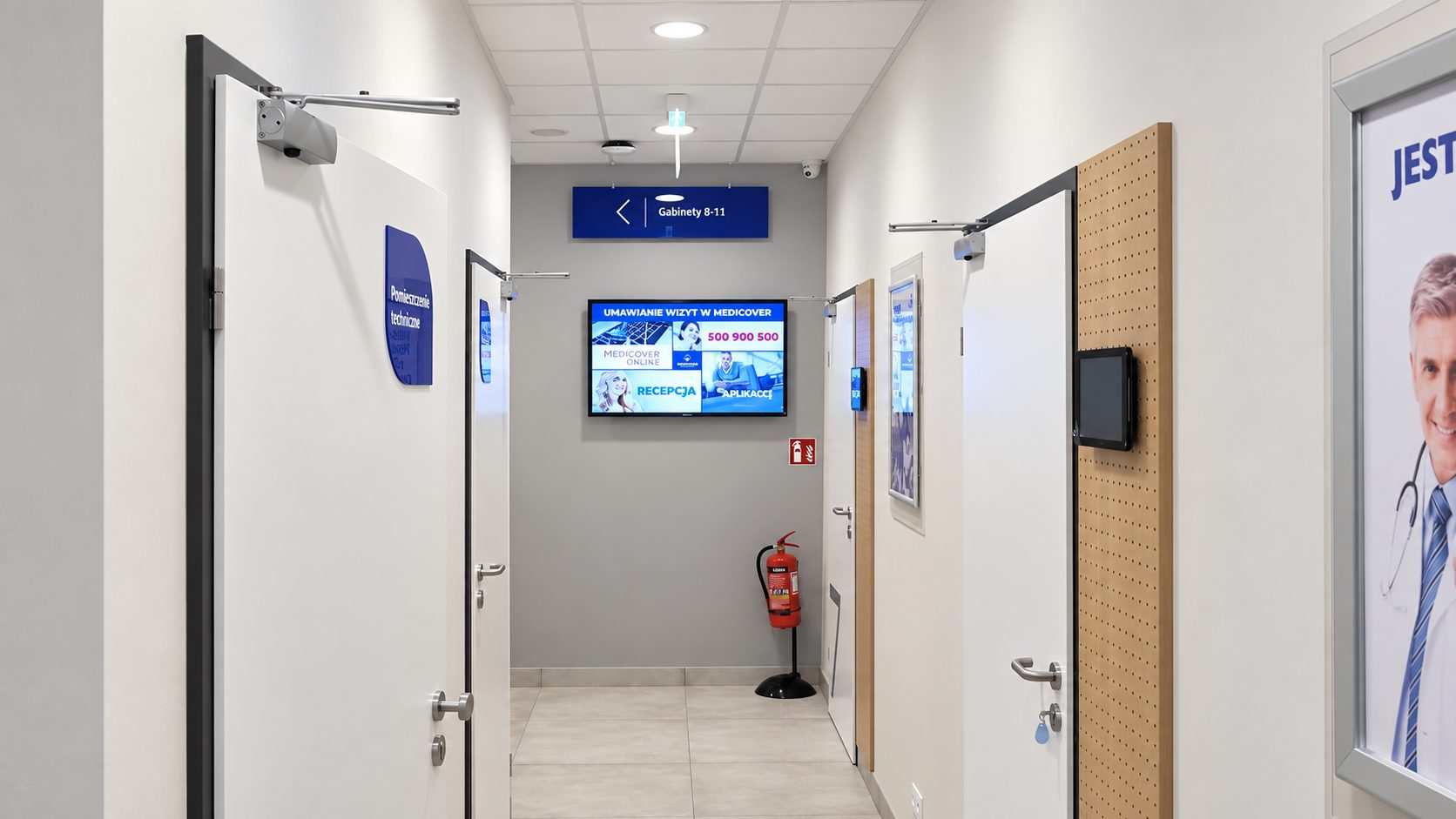 Przestrzeń Medicover wyposażona w technologie komunikacyjne